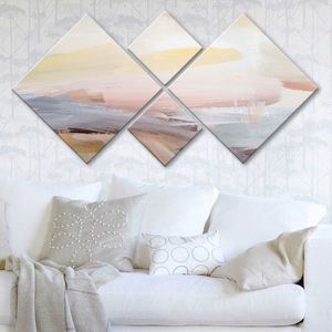 Set 4 tablouri decorative, 4MDF1053182372, MDF, Imprimat UV, Multicolor imagine