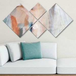 Set 4 tablouri decorative, 4MDF1056546707, MDF, Imprimat UV, Multicolor imagine