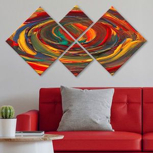 Set 4 tablouri decorative, 4MDF10566658, MDF, Imprimat UV, Multicolor imagine