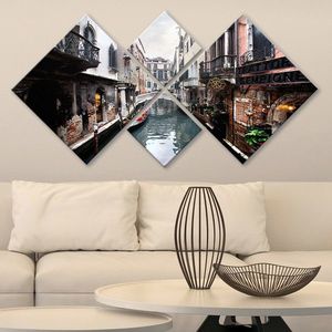 Set 4 tablouri decorative, 4MDF10586944, MDF, Imprimat UV, Multicolor imagine