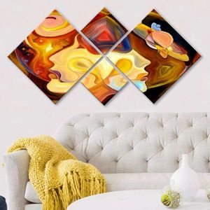 Set 4 tablouri decorative, 4MDF1069277036, MDF, Imprimat UV, Multicolor imagine