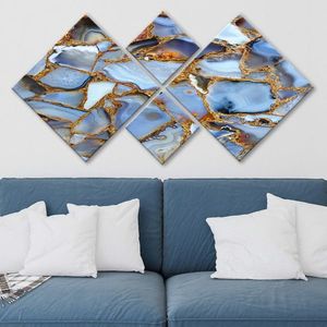 Set 4 tablouri decorative, 4MDF1096423562, MDF, Imprimat UV, Multicolor imagine