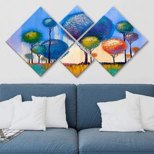 Set 4 tablouri decorative, 4MDF1113573101, MDF, Imprimat UV, Multicolor imagine