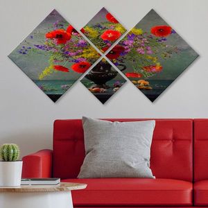 Set 4 tablouri decorative, 4MDF1137609692, MDF, Imprimat UV, Multicolor imagine