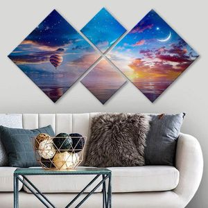 Set 4 tablouri decorative, 4MDF1166868406, MDF, Imprimat UV, Multicolor imagine