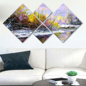 Set 4 tablouri decorative, 4MDF1174676, MDF, Imprimat UV, Multicolor imagine