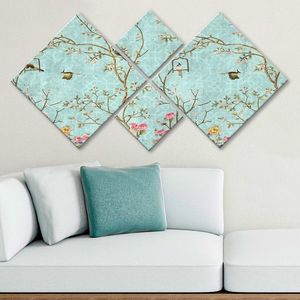 Set 4 tablouri decorative, 4MDF1177630450, MDF, Imprimat UV, Multicolor imagine