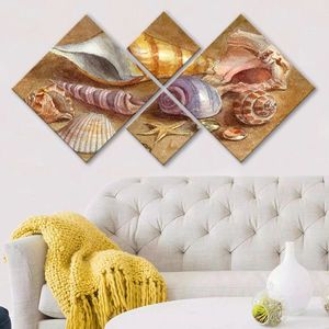 Set 4 tablouri decorative, 4MDF118927342, MDF, Imprimat UV, Multicolor imagine