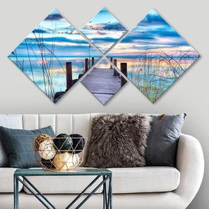 Set 4 tablouri decorative, 4MDF1222468504, MDF, Imprimat UV, Multicolor imagine