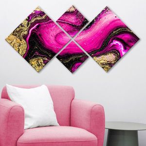 Set 4 tablouri decorative, 4MDF1229857033, MDF, Imprimat UV, Multicolor imagine