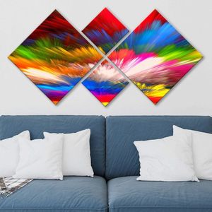 Set 4 tablouri decorative, 4MDF123917302, MDF, Imprimat UV, Multicolor imagine