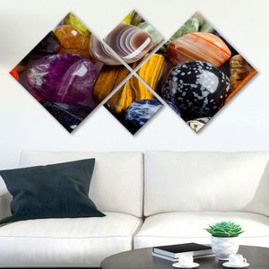 Set 4 tablouri decorative, 4MDF126629324, MDF, Imprimat UV, Multicolor imagine