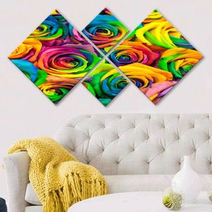Set 4 tablouri decorative, 4MDF127274552, MDF, Imprimat UV, Multicolor imagine