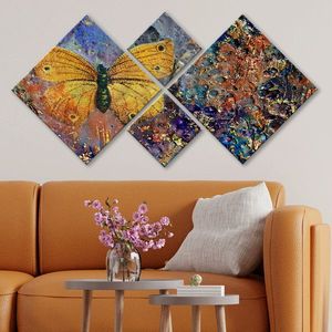 Set 4 tablouri decorative, 4MDF132235475, MDF, Imprimat UV, Multicolor imagine