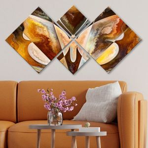 Set 4 tablouri decorative, 4MDF1327589447, MDF, Imprimat UV, Multicolor imagine