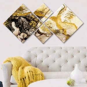 Set 4 tablouri decorative, 4MDF1334224418, MDF, Imprimat UV, Multicolor imagine