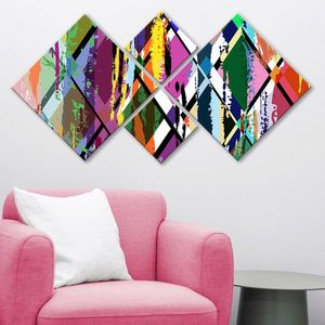 Set 4 tablouri decorative, 4MDF133483577, MDF, Imprimat UV, Multicolor imagine