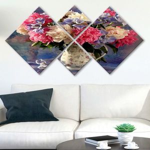 Set 4 tablouri decorative, 4MDF1428171965, MDF, Imprimat UV, Multicolor imagine