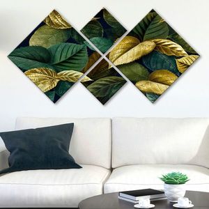Set 4 tablouri decorative, 4MDF1554648, MDF, Imprimat UV, Multicolor imagine