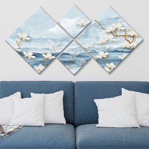 Set 4 tablouri decorative, 4MDF1572198562, MDF, Imprimat UV, Multicolor imagine