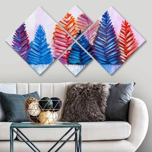 Set 4 tablouri decorative, 4MDF1573501993, MDF, Imprimat UV, Multicolor imagine