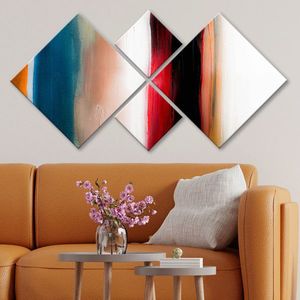 Set 4 tablouri decorative, 4MDF1649274049, MDF, Imprimat UV, Multicolor imagine