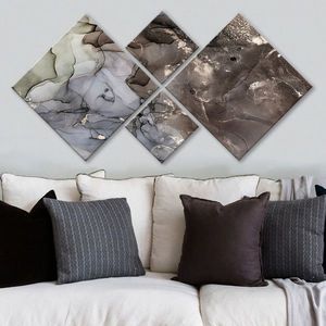 Set 4 tablouri decorative, 4MDF1652792035, MDF, Imprimat UV, Multicolor imagine