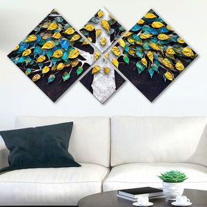 Set 4 tablouri decorative, 4MDF1698297571, MDF, Imprimat UV, Multicolor imagine