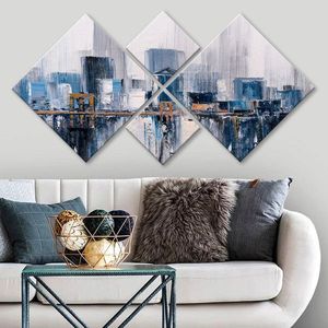 Set 4 tablouri decorative, 4MDF1701309508, MDF, Imprimat UV, Multicolor imagine
