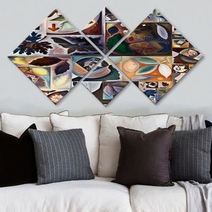 Set 4 tablouri decorative, 4MDF1707617194, MDF, Imprimat UV, Multicolor imagine