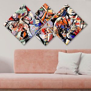 Set 4 tablouri decorative, 4MDF1720847380, MDF, Imprimat UV, Multicolor imagine