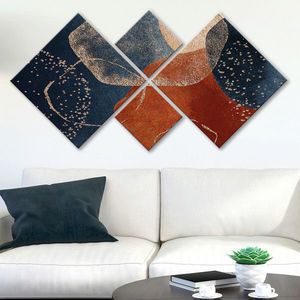 Set 4 tablouri decorative, 4MDF1731913066, MDF, Imprimat UV, Multicolor imagine