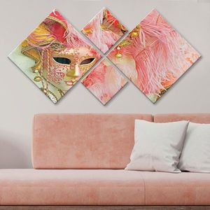 Set 4 tablouri decorative, 4MDF173372528, MDF, Imprimat UV, Multicolor imagine