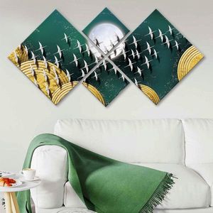 Set 4 tablouri decorative, 4MDF1735148039, MDF, Imprimat UV, Multicolor imagine