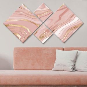 Set 4 tablouri decorative, 4MDF1767810080, MDF, Imprimat UV, Multicolor imagine
