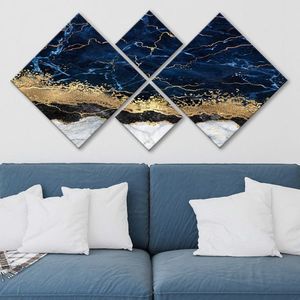 Set 4 tablouri decorative, 4MDF1776721949, MDF, Imprimat UV, Multicolor imagine