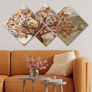 Set 4 tablouri decorative, 4MDF1787222420, MDF, Imprimat UV, Multicolor imagine