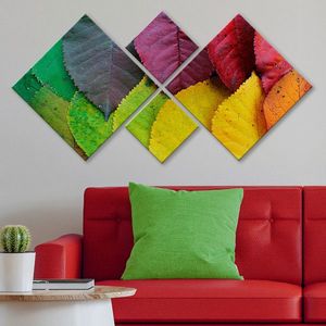Set 4 tablouri decorative, 4MDF1812887953, MDF, Imprimat UV, Multicolor imagine