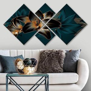 Set 4 tablouri decorative, 4MDF1814904113, MDF, Imprimat UV, Multicolor imagine
