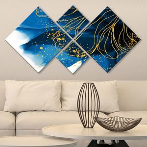 Set 4 tablouri decorative, 4MDF18445391741, MDF, Imprimat UV, Multicolor imagine