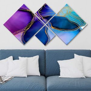 Set 4 tablouri decorative, 4MDF18445391742, MDF, Imprimat UV, Multicolor imagine