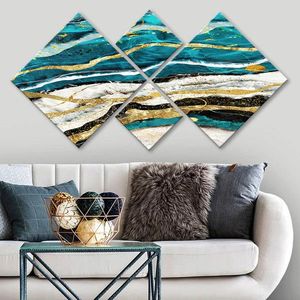 Set 4 tablouri decorative, 4MDF1877489701, MDF, Imprimat UV, Multicolor imagine