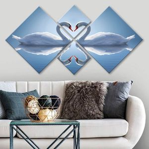 Set 4 tablouri decorative, 4MDF188619359, MDF, Imprimat UV, Multicolor imagine