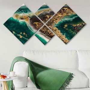 Set 4 tablouri decorative, 4MDF1920392204, MDF, Imprimat UV, Multicolor imagine