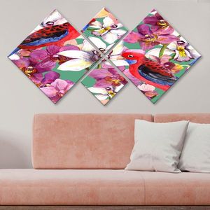 Set 4 tablouri decorative, 4MDF195377042, MDF, Imprimat UV, Multicolor imagine