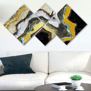 Set 4 tablouri decorative, 4MDF19589560392, MDF, Imprimat UV, Multicolor imagine