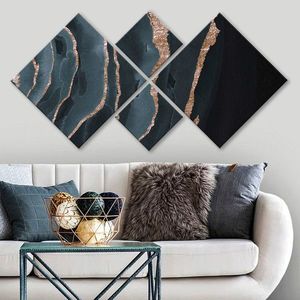 Set 4 tablouri decorative, 4MDF2051362, MDF, Imprimat UV, Multicolor imagine