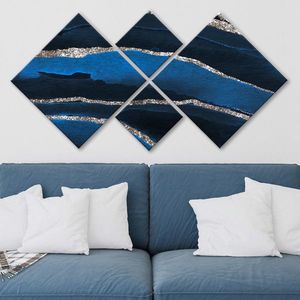 Set 4 tablouri decorative, 4MDF2051447, MDF, Imprimat UV, Multicolor imagine