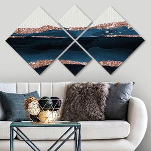 Set 4 tablouri decorative, 4MDF2052840, MDF, Imprimat UV, Multicolor imagine