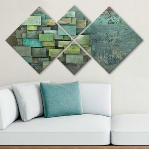 Set 4 tablouri decorative, 4MDF208523767, MDF, Imprimat UV, Multicolor imagine